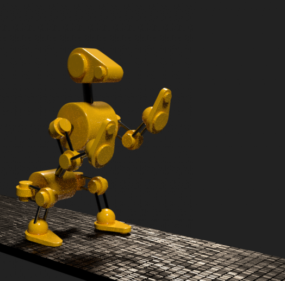 Perro robot modelo 3d animado