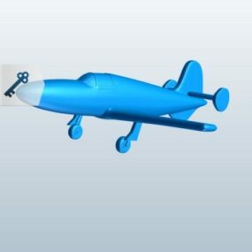 Avión de combate propulsado por cohetes modelo 3d