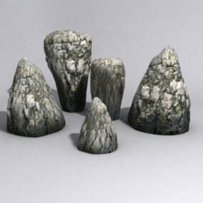 Modelo detalhado de rochas 3d