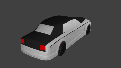 Voiture Rolls Royce Lowpoly