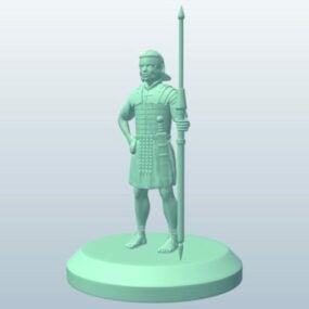 Mô hình người lính La Mã cầm giáo 3d