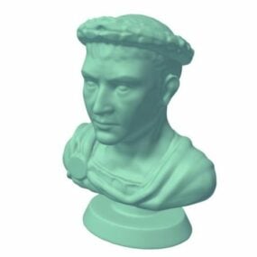 Busto del antiguo emperador romano modelo 3d