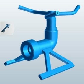 Modelo 3d de sprinkler rotativo de ferro
