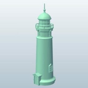 Lighthouse On Mountain Beach 3d model