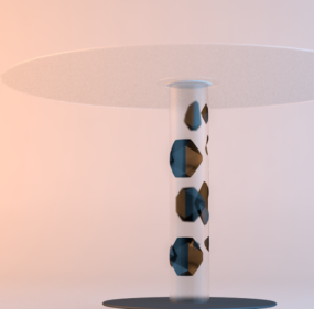 3д модель круглого стола Modern