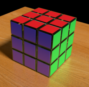 Готова 3d модель кубика Рубіка
