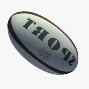 Modello 3d del pallone da rugby