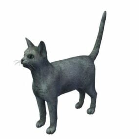 Model 3d Kucing Biru Rusia