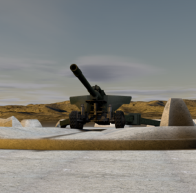 Giacint-b Howitzer Weapon 3d model