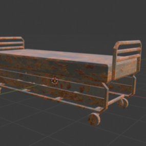 Rusty Hospital Bed 3d model