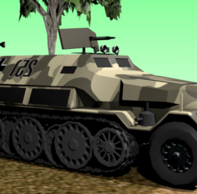 Model 3D niemieckiego samochodu pancernego Sdkfz