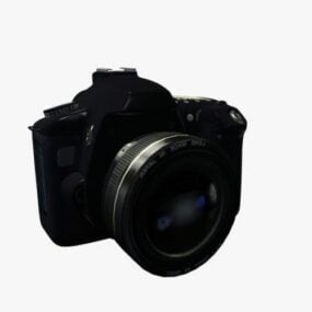 Black Dslr Camera 3d model