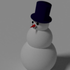 Snowman Musim Sejuk