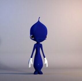 Alien Character White Body 3d model