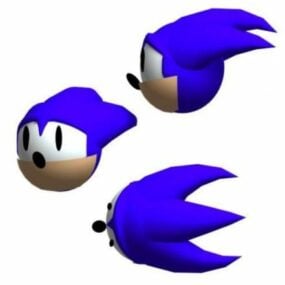 Sad Sonic Character 3d-model