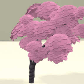 Modello 3d dell'albero giapponese Sakura
