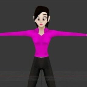 Personnage de Samantha Girl modèle 3D