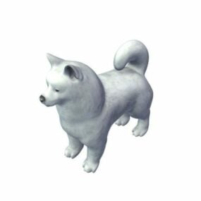 3d модель самоїдської собаки
