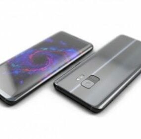 Teléfono Samsung Galaxy S9 modelo 3d