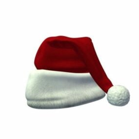 Modelo 3d de chapéu de Papai Noel de Natal