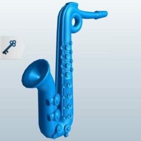 Красива 3d модель альт-саксофона