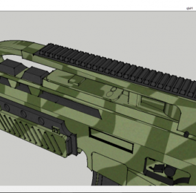 3д модель прототипа пистолета Scar-x