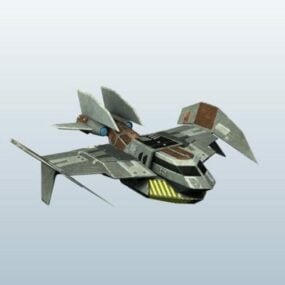 Futuristic Bomber Plane 3d model