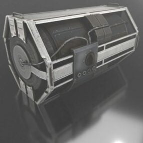 3д модель научно-фантастического космического корабля аварийного резервного копирования
