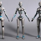 Female Robot Rigged