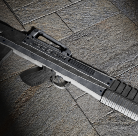 Modello 3d della pistola della carabina del fucile di fantascienza