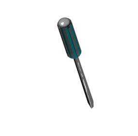 Modelo 3D da ferramenta de chave de fenda