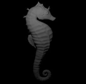 Lowpoly Seahorse 3d malli