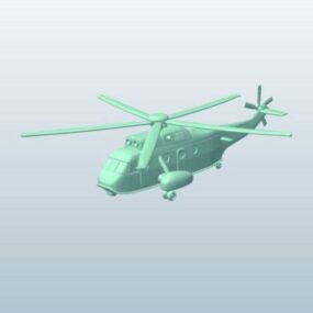 3D model záchranné užitkové helikoptéry