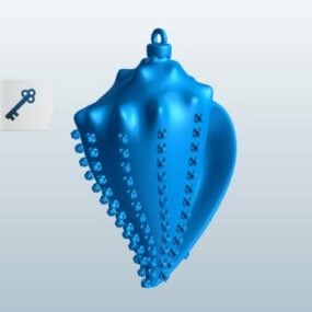 Mô hình 3d có thể in được trang trí Giáng sinh bằng vỏ sò