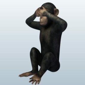 Зла мавпа тварина 3d модель