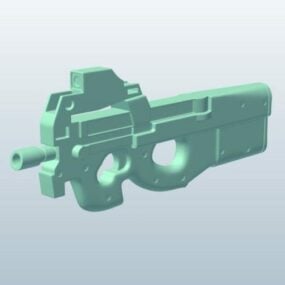 冲锋枪 Lowpoly 3D模型