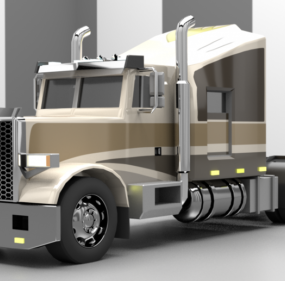 Semi Truck Vehicle 3d-modell