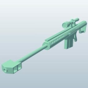 Modello 3d della pistola per fucile semiautomatico