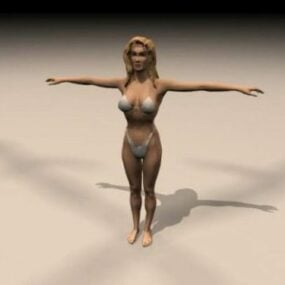 Schoonheid Blonde vrouwelijke 3D-model