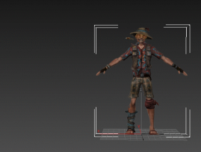 War Warrior Man Character 3d model