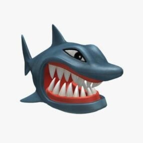 Cartoon-Monsterhai-3D-Modell
