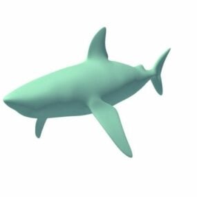 акула Lowpoly модель 3d