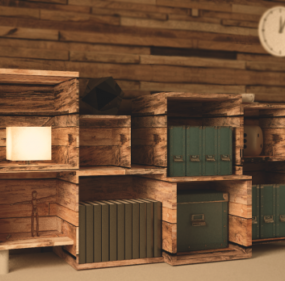 Wood Shelf 3d model