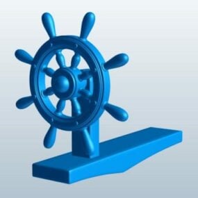 Ship Steering Wheel Printable 3d model