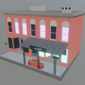 Shop Restaurant Building 3d model