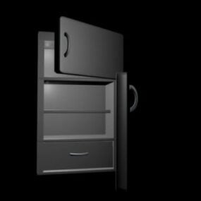シンプルな冷蔵庫の3Dモデル