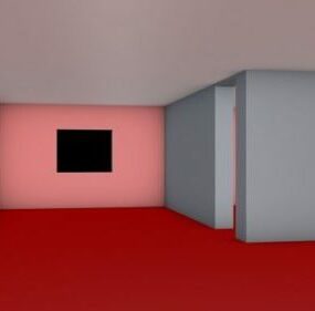 Eenvoudig huis vloer plafond muur 3D-model