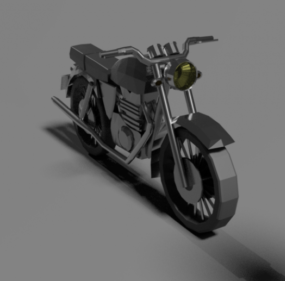 Modelo 3d de motocicleta polivinílica