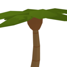 Simple Cartoon Palm Tree 3d model