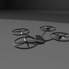 Model 3d Drone Quadcopter sing prasaja
